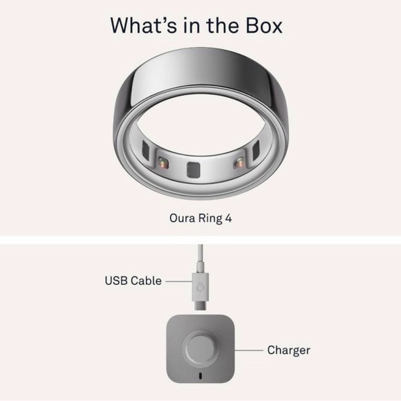 Oura Gen 4 Silver Smart Ring - Picture 6 of 7